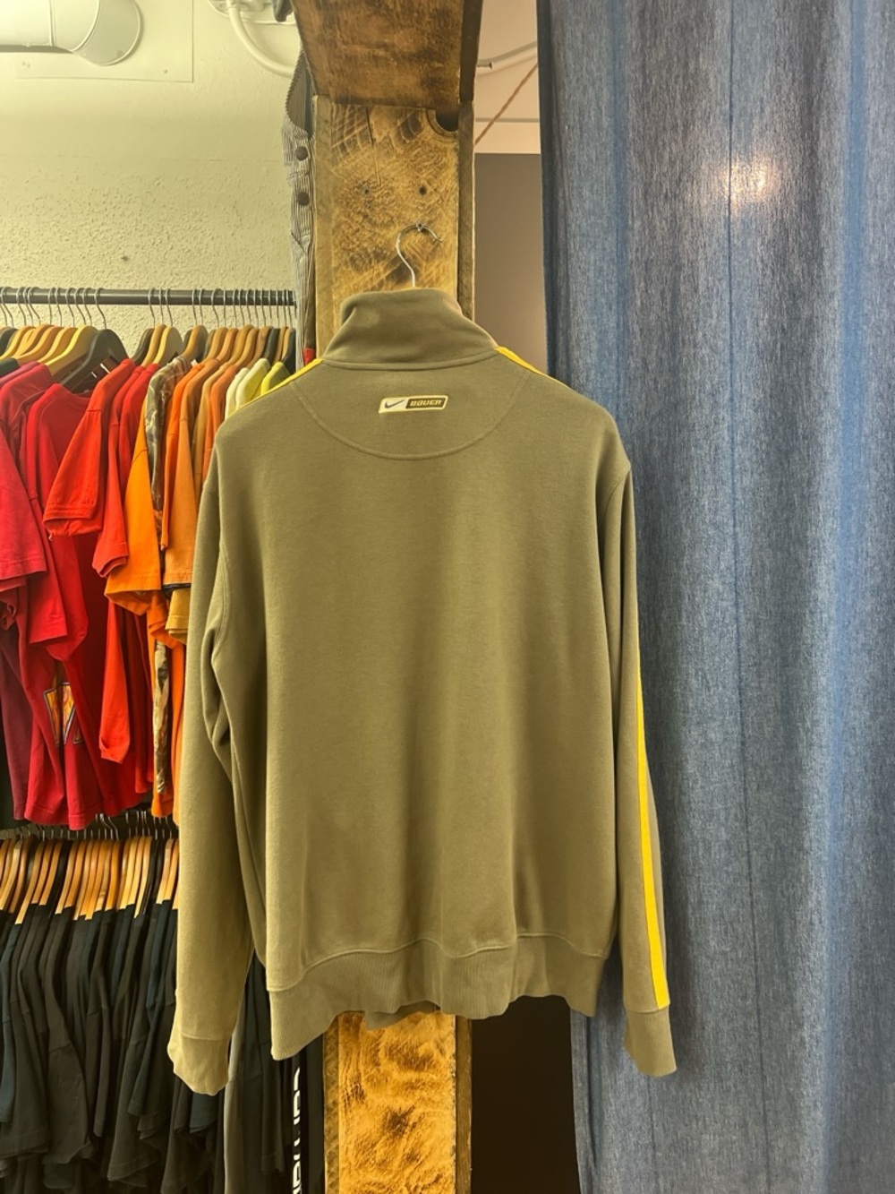 Vintage Nike Bauer Green and Yellow Zip Up Jacket - Picture 2 of 2